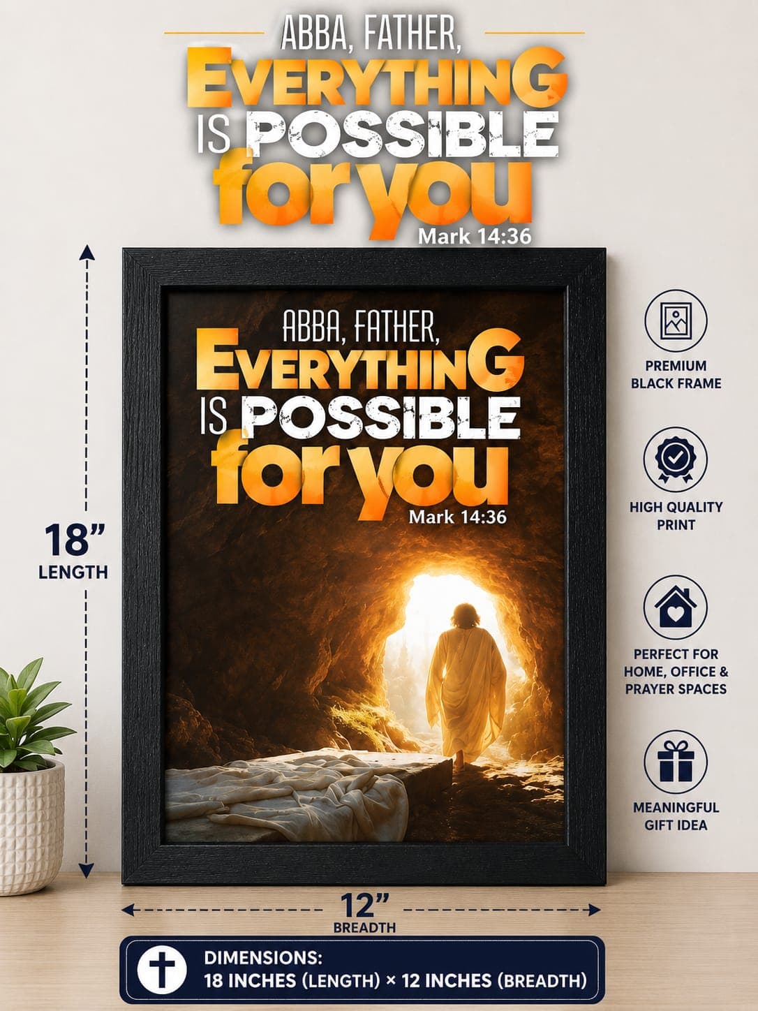 Everything Is Possible For You - Bible Verse Frame